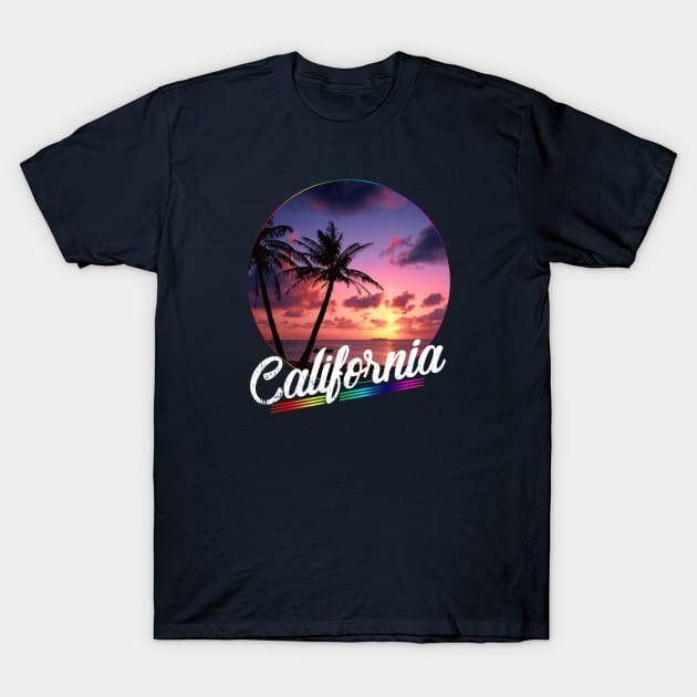 California Sunset T-Shirt by MonarchGraphics